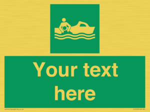 Custom sign safe condition Rescue boat